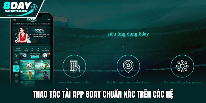 Thao tác tải app 8Day chuẩn xác trên các hệ điều hành